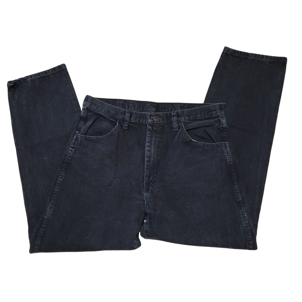 Vintage 90s Rustler Jeans 33x32 Men's Regular Fit Straight Leg Black
